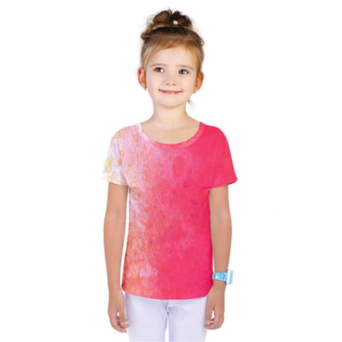 Abstract Red And Gold Ink Blot Gradient Kids  One Piece Tee by Amaryn4rt