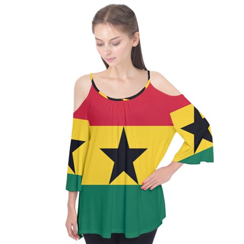 Flag Of Ghana Flutter Tees by abbeyz71