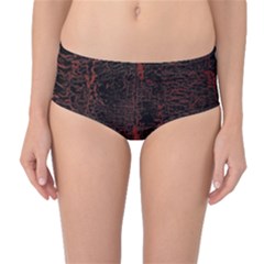Black And Red Background Mid-waist Bikini Bottoms by Amaryn4rt