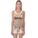 Chromatic Flower Gold Star Floral One Piece Boyleg Swimsuit View1