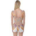 Chromatic Flower Gold Star Floral One Piece Boyleg Swimsuit View2