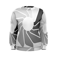 Flower Transparent Shadow Grey Women s Sweatshirt by Alisyart