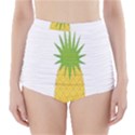 Fruit Pineapple Yellow Green High-Waisted Bikini Bottoms View1
