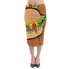 Burger Double Midi Pencil Skirt by Simbadda