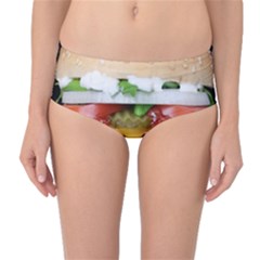 Abstract Barbeque Bbq Beauty Beef Mid-waist Bikini Bottoms by Simbadda