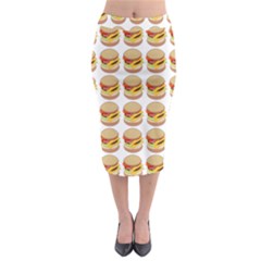 Hamburger Pattern Midi Pencil Skirt by Simbadda