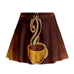 Coffee Drink Abstract Mini Flare Skirt by Simbadda