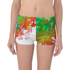 Digitally Painted Messy Paint Background Texture Reversible Bikini Bottoms by Simbadda
