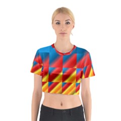 Gradient Map Filter Pack Table Cotton Crop Top by Simbadda
