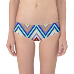 Chevron Wave Color Rainbow Triangle Waves Grey Classic Bikini Bottoms by Alisyart