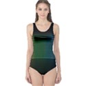 Abstract Multicolor Rainbows Circles One Piece Swimsuit View1