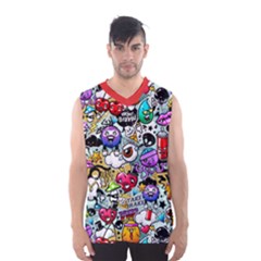 Crazy Party Men s Basketball Tank Top by DreamBear