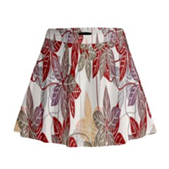 Floral Pattern Background Mini Flare Skirt by Simbadda