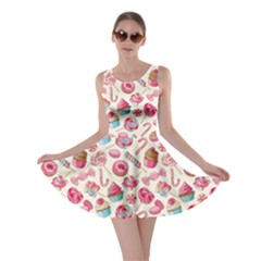 Pink Lollipop Candy Macaroon Cupcake Donut Skater Dress