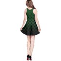 Dark Green Gradient with Black Rhombuses Sleeveless Skater Dress View2