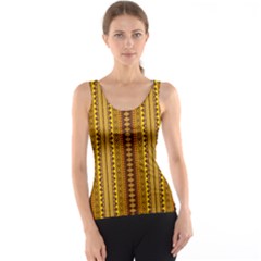 Brown African Geometric Ornament; Tank Top by CoolDesigns