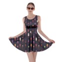 Black Cocktail Party Navy Pattern Skater Dress View1