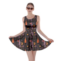 Colorful Pattern For Wines Menu Skater Dress by CoolDesigns