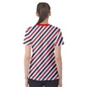 Red Barber Pole Pattern Barber Texture Women s Sport Mesh Tee View2