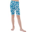 Lime Blue Star Circle Kids  Mid Length Swim Shorts View1