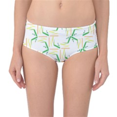 Patterns Boomerang Line Chevron Green Orange Yellow Mid-waist Bikini Bottoms by Alisyart