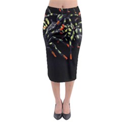 Colorful Spiders For Your Dark Halloween Projects Midi Pencil Skirt by Simbadda
