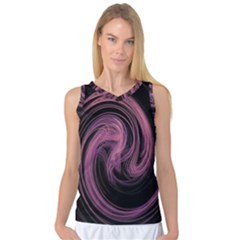 A Pink Purple Swirl Fractal And Flame Style Women s Basketball Tank Top by Simbadda