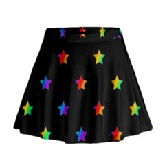 Stars Pattern Mini Flare Skirt by Valentinaart