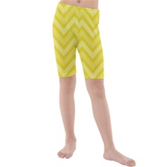 Zig Zags Pattern Kids  Mid Length Swim Shorts