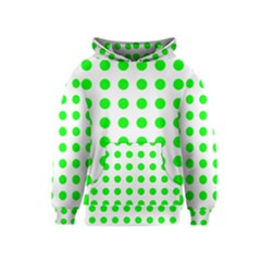 Polka Dot Green Kids  Pullover Hoodie by Mariart