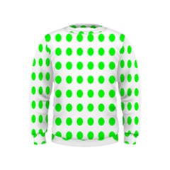 Polka Dot Green Kids  Sweatshirt by Mariart