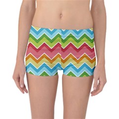 Colorful Background Of Chevrons Zigzag Pattern Reversible Bikini Bottoms by Simbadda