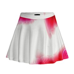 Abstract Pink Page Border Mini Flare Skirt by Simbadda