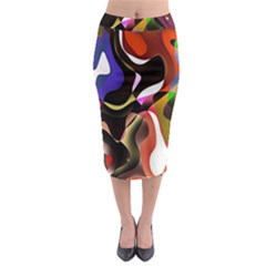 Colourful Abstract Background Design Midi Pencil Skirt by Simbadda