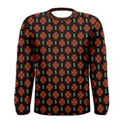 Dollar Sign Graphic Pattern Men s Long Sleeve Tee by dflcprintsclothing