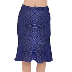 Blue Metal Abstract Alternative Version Mermaid Skirt by Simbadda