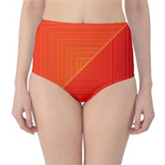 Abstract Clutter Baffled Field High-waist Bikini Bottoms by Simbadda
