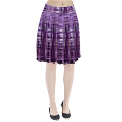 Purple Wave Abstract Background Shades Of Purple Tightly Woven Pleated Skirt by Simbadda