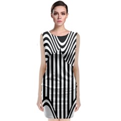 Stripe Abstract Stripped Geometric Background Classic Sleeveless Midi Dress by Simbadda