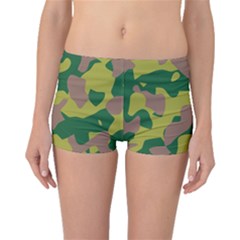 Camouflage Green Yellow Brown Boyleg Bikini Bottoms by Mariart