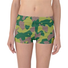 Camouflage Green Yellow Brown Reversible Bikini Bottoms by Mariart