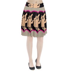 Don t Kiss With A Bloody Nose Face Man Girl Love Pleated Skirt by Mariart
