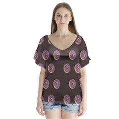 Donuts Flutter Sleeve Top by Mariart