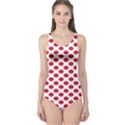 Polka Dot Red White One Piece Swimsuit View1