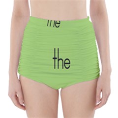 Sign Green The High-waisted Bikini Bottoms by Mariart