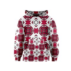 Seamless Abstract Pattern With Red Elements Background Kids  Pullover Hoodie by Simbadda