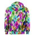 Floral Colorful Background Of Hand Drawn Flowers Men s Zipper Hoodie View2