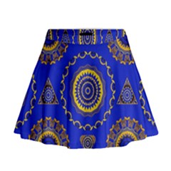 Abstract Mandala Seamless Pattern Mini Flare Skirt by Nexatart