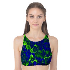 Abstract Green And Blue Background Tank Bikini Top by Nexatart