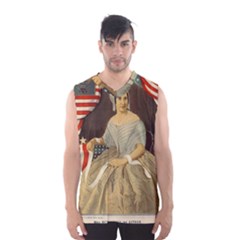 Betsy Ross Author Of The First American Flag And Seal Patriotic Usa Vintage Portrait Men s Basketball Tank Top by yoursparklingshop
